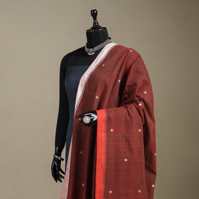 Peach - handspun handloom buti natural dyed cotton