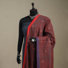 Peach - handspun handloom buti natural dyed cotton