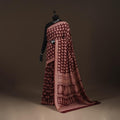 Handwoven merino wool natural dyed hand bagh saree 08