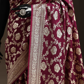 Handwoven zari jaal work mulberry x muga silk heavy