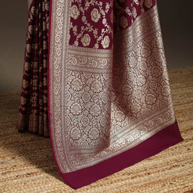 Handwoven zari jaal work mulberry x muga silk heavy