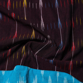 Maroon - ikat cotton blouse piece 62 - handcrafted