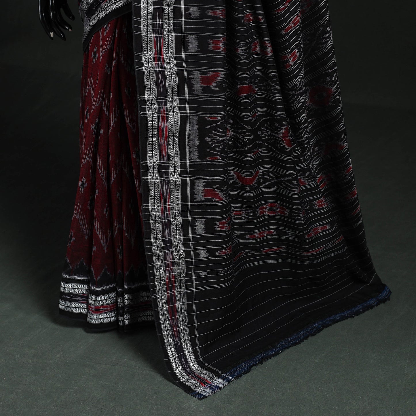 Ikat handloom cotton sambalpuri saree 05 - handcrafted