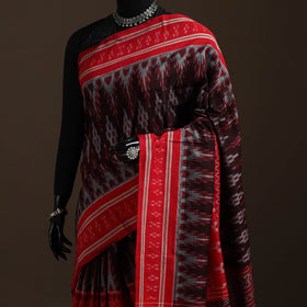 Ikat handloom cotton sambalpuri saree 24 - handcrafted