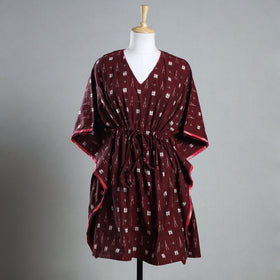  Ikat Weave Cotton Kaftan with Tie-Up Waist Online at iTokri.com