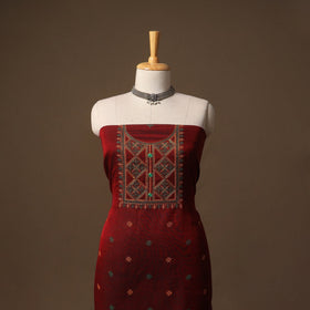 Ilkal kasuti embroidery cotton 3pc unstitched dress