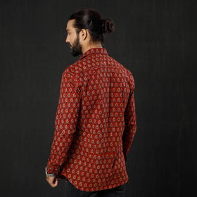  iTokri Casuals - Ajrakh Printed Cotton Men Full Sleeve Shirt 