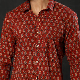  iTokri Casuals - Ajrakh Printed Cotton Men Full Sleeve Shirt 