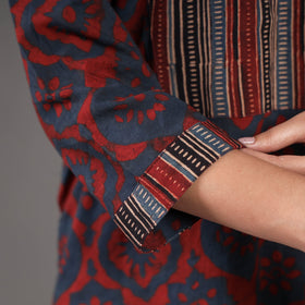  Ajrakh Block Printing Cotton Kurta with Palazzo Set 