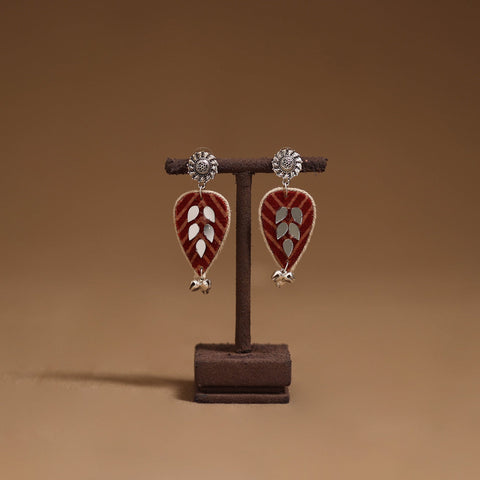 Ishita mirror & ghungroo work gs fabart handmade earrings