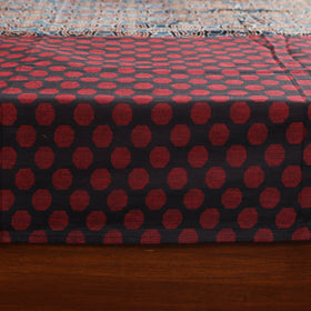 Maroon Jacquard with Ajrakh Modal Silk Patch Cotton Bedsheet Set