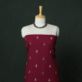Jacquard cotton 2pc unstitched dress material with earrings