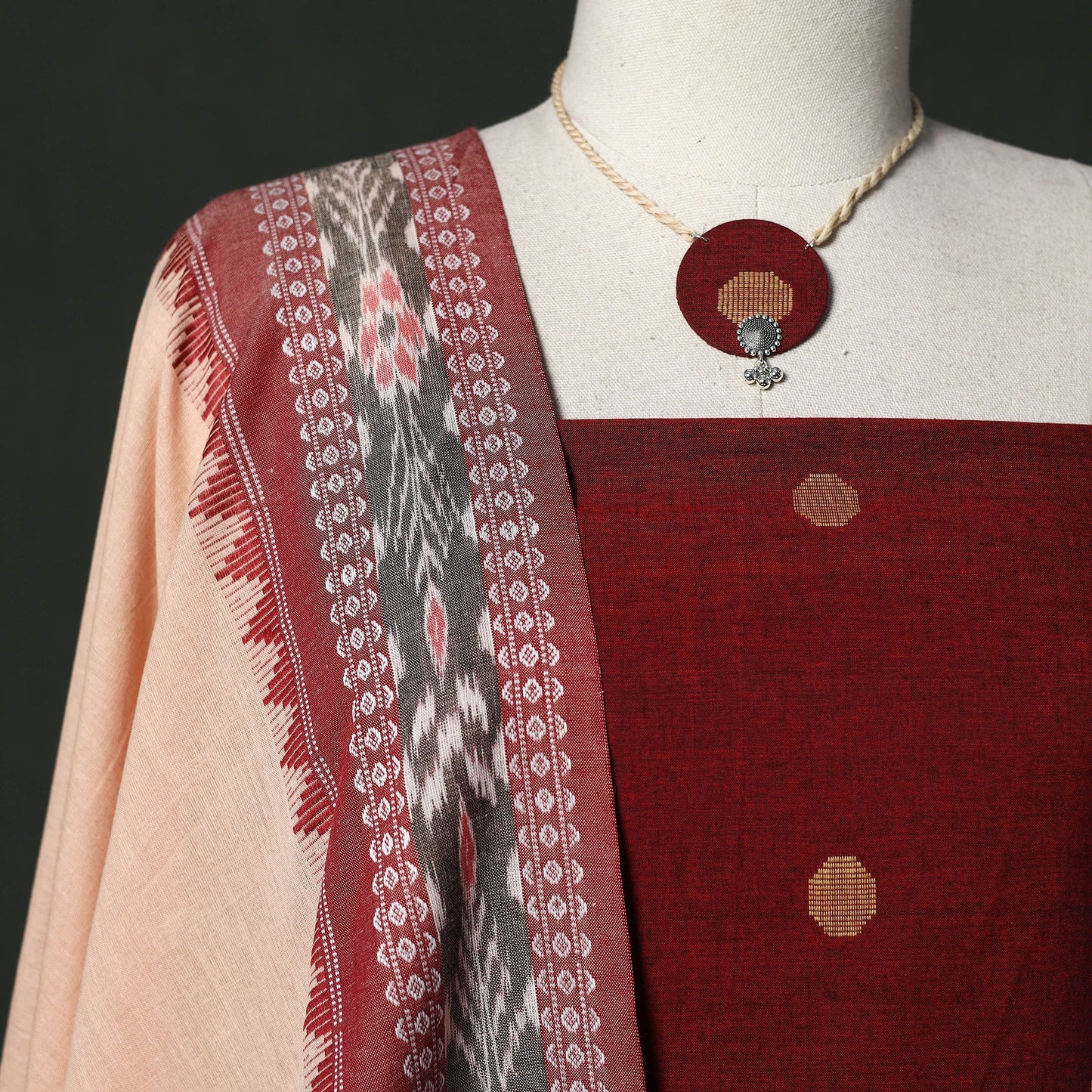 Jacquard cotton 2pc unstitched dress material