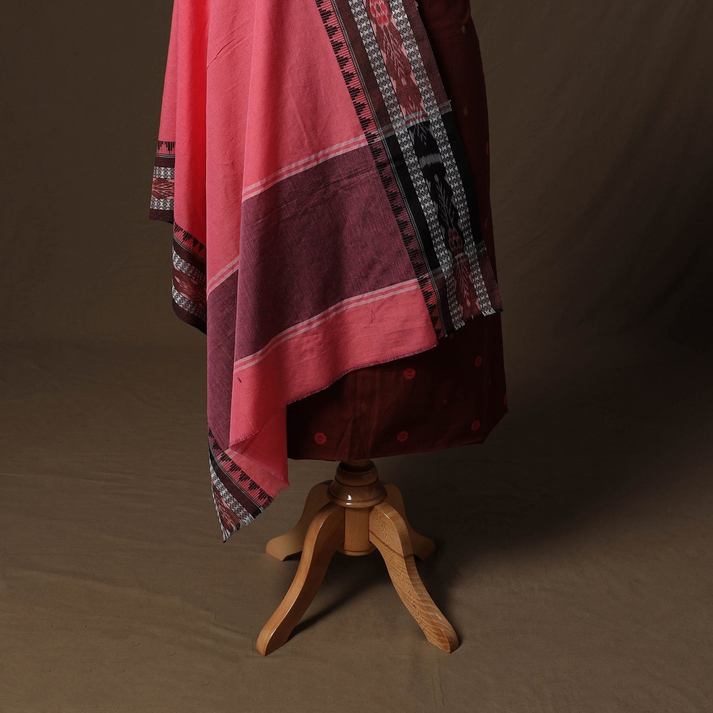 Jacquard cotton 2pc unstitched dress material kurta set
