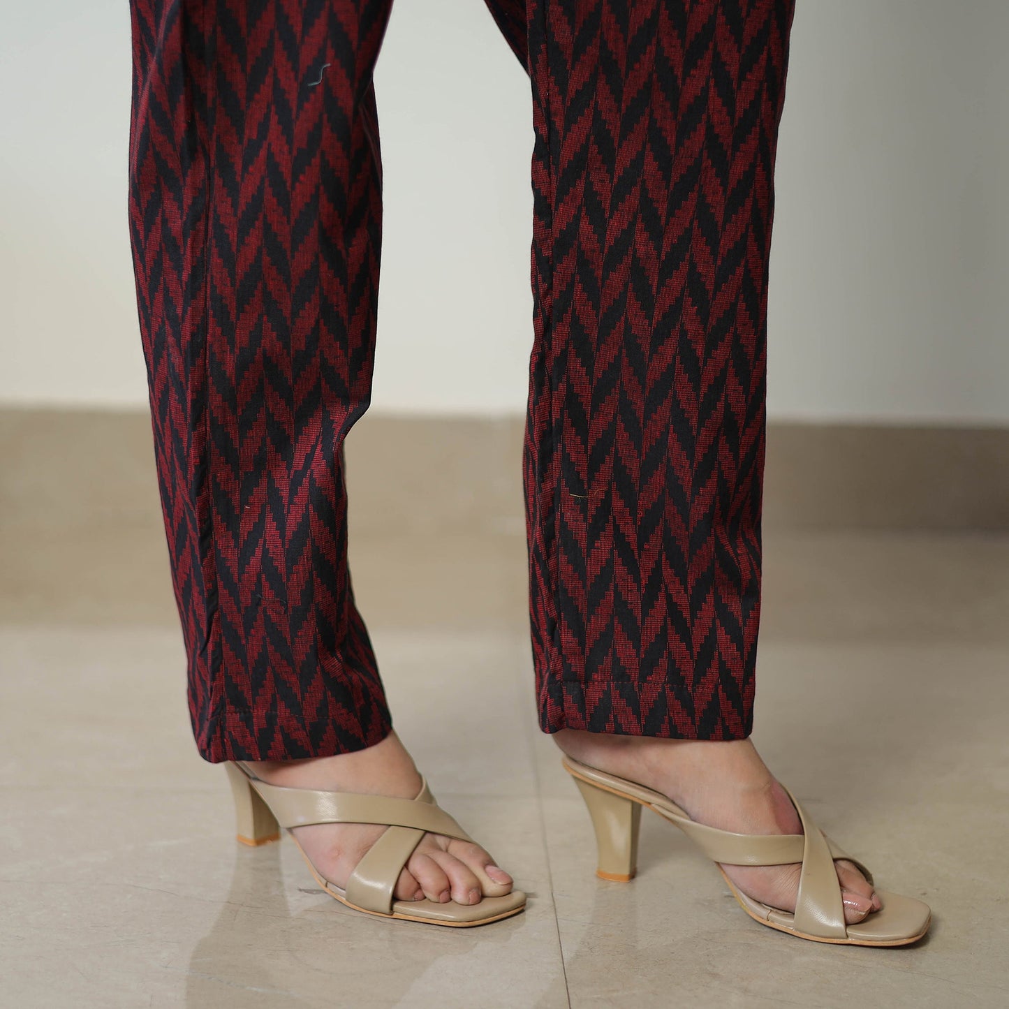 Buy Maroon Jacquard Cotton Co-Ord Set Online at iTokri.com