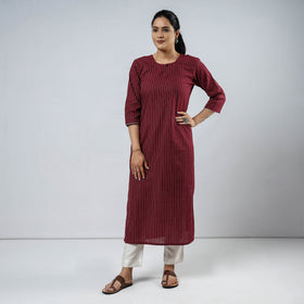  Jacquard Cotton Straight Kurta for Women