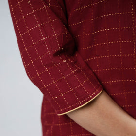 Buy Jacquard Cotton Long Kurta for Women
