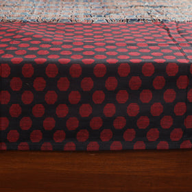 Maroon Jacquard with Ajrakh Modal Silk Patch Cotton Bedsheet Set