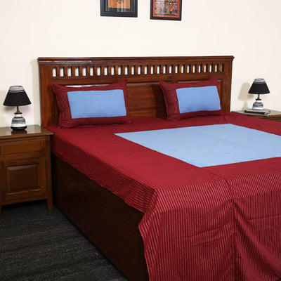 Buy Jacquard Patchwork Cotton Double Bed Cover with Pillow Covers (108 x 83 in) 07 Online at iTokri.com