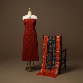 Jacquard weave cotton 2pc unstitched dress material