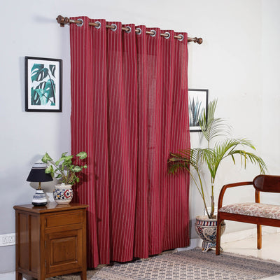 Jacquard weave cotton door curtain (7 x 3 feet) (single