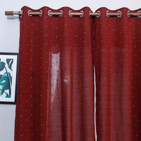 Jacquard weave cotton window curtain (5 x 3 feet) (single