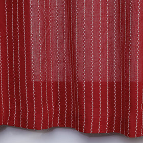 Maroon - jacquard weave cotton window curtain (5 x 3 feet)