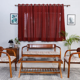 Jacquard weave cotton window curtain (5 x 3 feet) (single