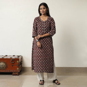 Buy Jahota Block Printed Cotton Straight Kurta 12 Online at iTokri.com