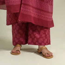  Maroon Jaipur Print Cotton Kurta Set