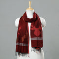  Jamdani Handloom Cotton Stole with Tassels 
