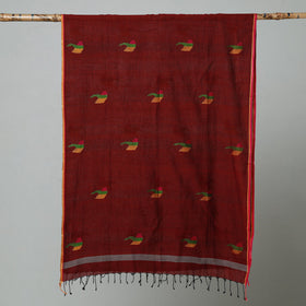  Jamdani Handloom Cotton Stole with Tassels Online at iTokri.com
