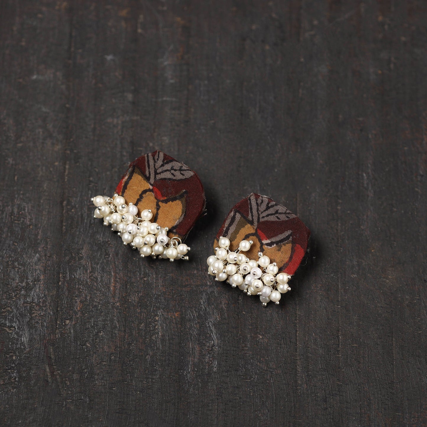 Buy Jannat Fabart Handmade Pearl Earrings