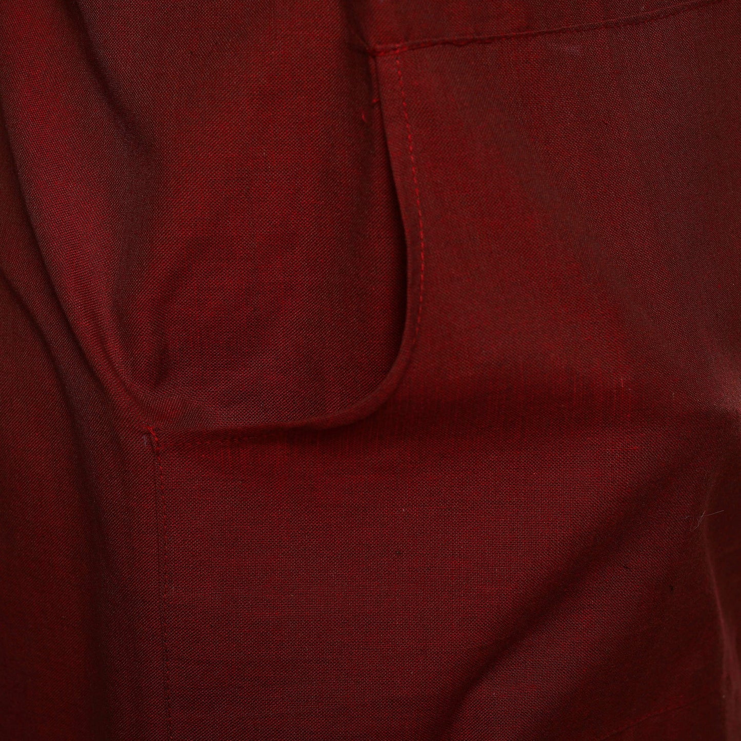 Maroon - jhiri handloom cotton apron with pocket 13