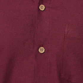 Maroon jhiri handloom cotton men full sleeve shirt