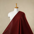 Maroon - jhiri pure handloom cotton fabric 19 - handcrafted