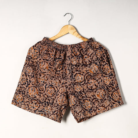 Maroon - kalamkari printed cotton unisex boxer/shorts