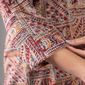 Maroon - kalamkari printing cotton kurta with palazzo &