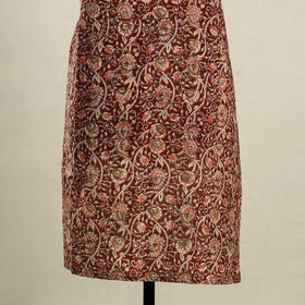 Maroon - kalamkari cotton apron with pocket 41 - handcrafted