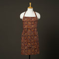 Maroon - kalamkari cotton apron with pocket 48 - handcrafted