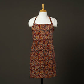 Maroon - kalamkari cotton apron with pocket 48 - handcrafted