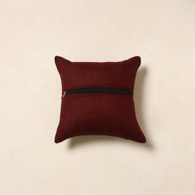 Maroon - kalamkari cotton cushion cover 104 - handcrafted