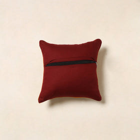 Maroon - kalamkari cotton cushion cover 105 - handcrafted