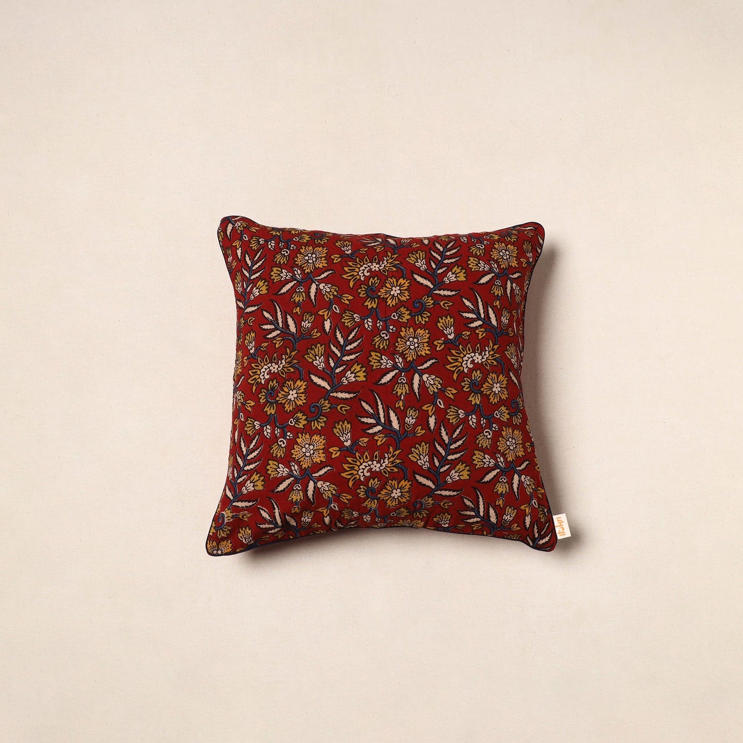 Kalamkari cotton cushion cover 34 - handcrafted