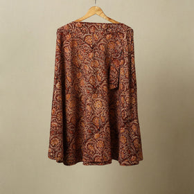 Maroon - kalamkari cotton wrap around skirt 54 - handcrafted