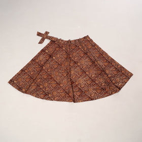 Maroon - kalamkari cotton wrap around skirt 54 - handcrafted