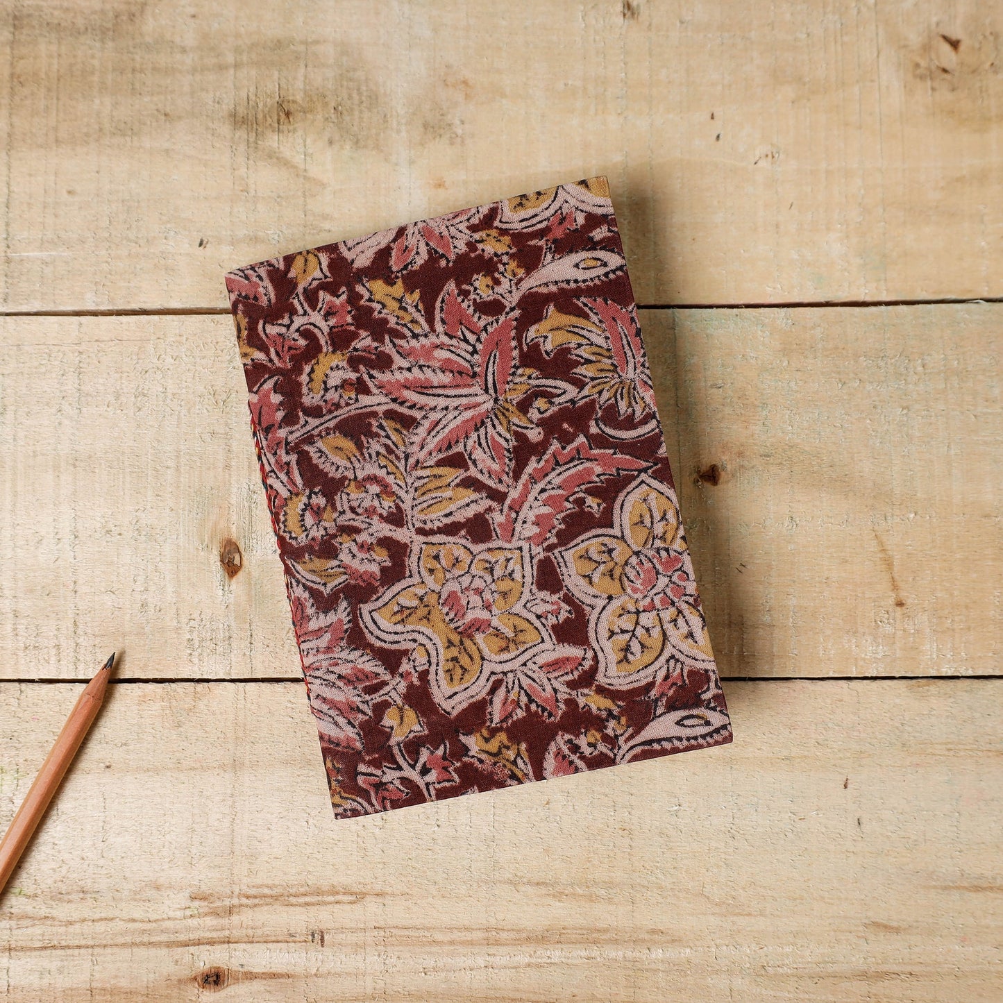 Buy Kalamkari Fabric Cover Handmade Paper Notebook Online at iTokri.com