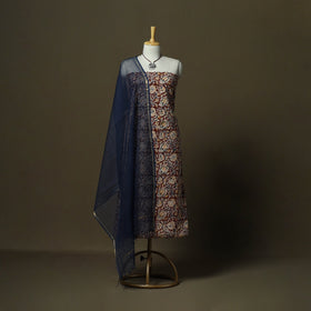 Kalamkari hand block print natural dyed cotton 2pc