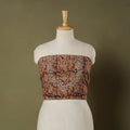 Maroon - kalamkari hand embroidery cotton blouse piece 21