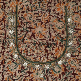 Kalamkari Print Hand Embroidery Cotton Blouse Piece 